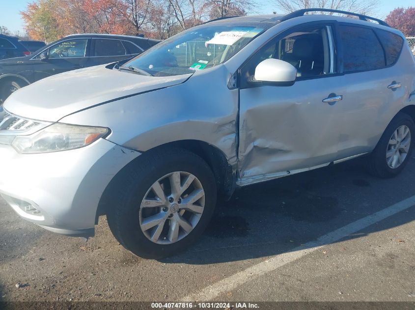 2012 Nissan Murano Sl VIN: JN8AZ1MW3CW231947 Lot: 40747816