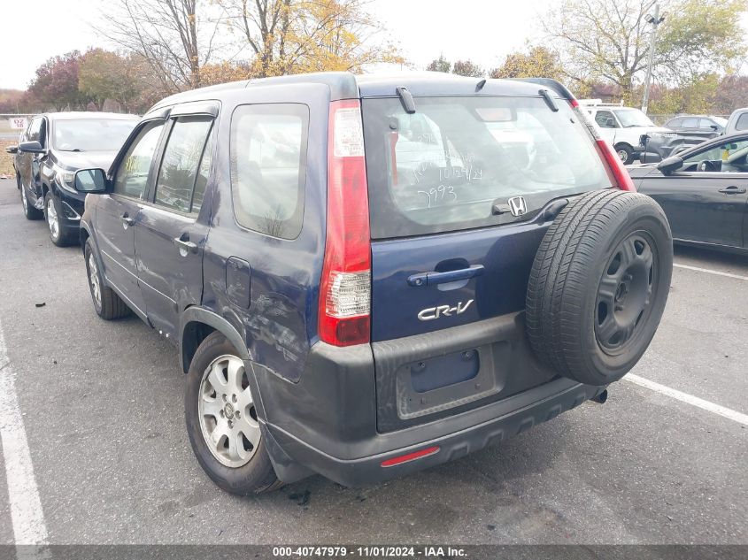 2005 Honda Cr-V Lx VIN: JHLRD78595C047993 Lot: 40747979