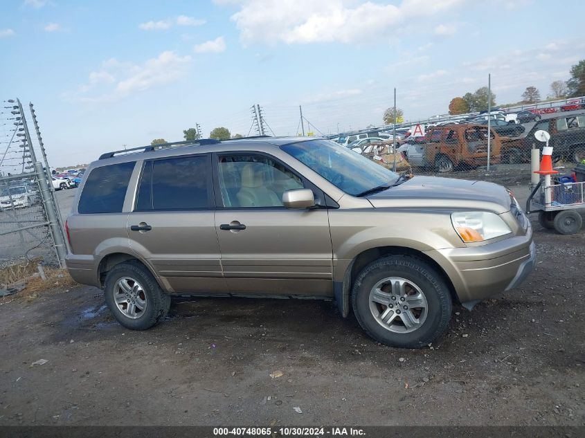 2005 Honda Pilot Ex-L VIN: 2HKYF18645H504559 Lot: 40748065