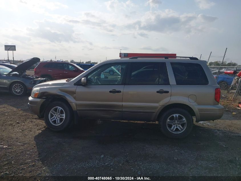 2005 Honda Pilot Ex-L VIN: 2HKYF18645H504559 Lot: 40748065