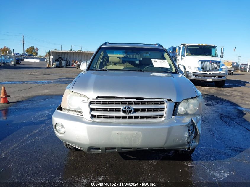 2002 Toyota Highlander Limited V6 VIN: JTEGF21A820037439 Lot: 40748152