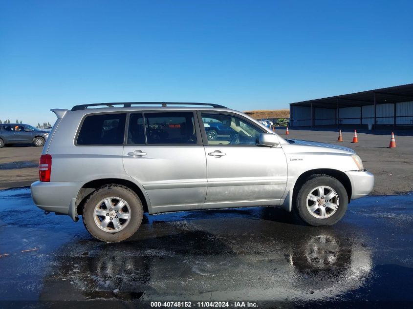 2002 Toyota Highlander Limited V6 VIN: JTEGF21A820037439 Lot: 40748152