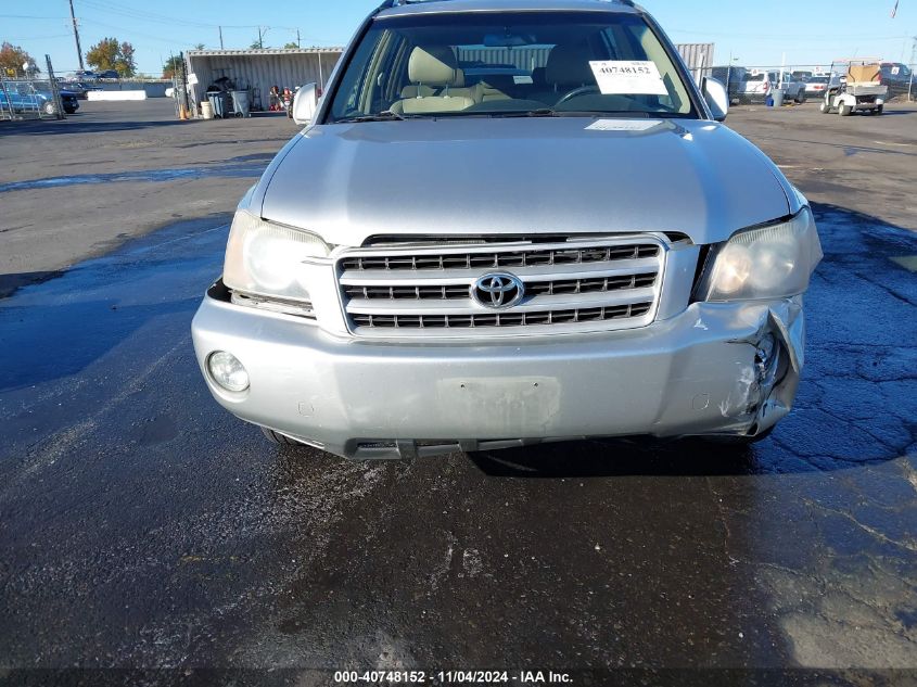 2002 Toyota Highlander Limited V6 VIN: JTEGF21A820037439 Lot: 40748152