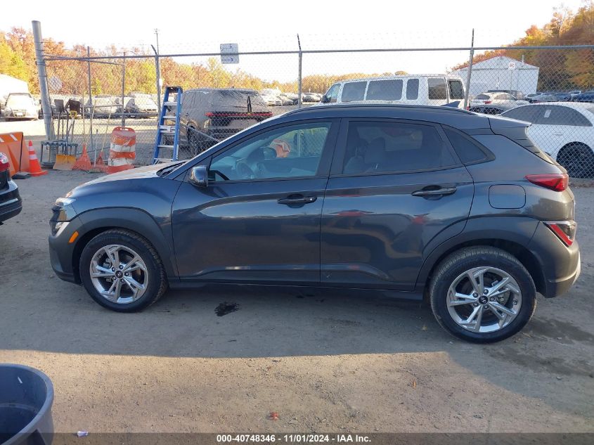 2022 Hyundai Kona Sel VIN: KM8K62AB7NU768279 Lot: 40748346