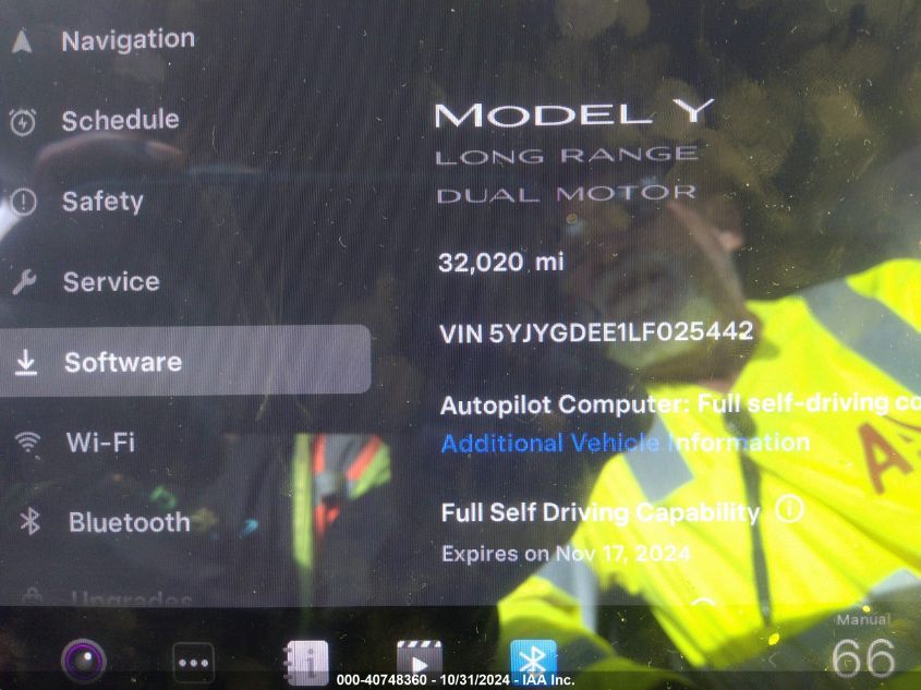 2020 Tesla Model Y Long Range Dual Motor All-Wheel Drive VIN: 5YJYGDEE1LF025442 Lot: 40748360