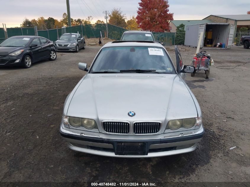 2001 BMW 740Il VIN: WBAGH83411DP25778 Lot: 40748482