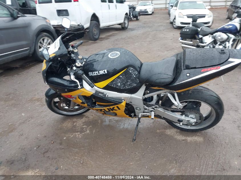 2002 Suzuki Gsx-R600 VIN: JS1GN7BA322107950 Lot: 40748488