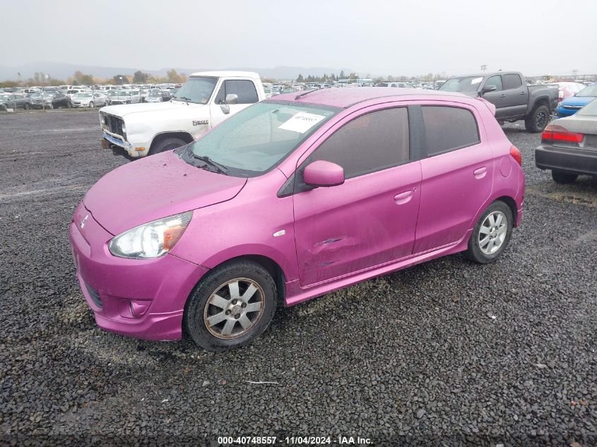 VIN ML32A4HJ3EH012536 2014 Mitsubishi Mirage, ES no.2