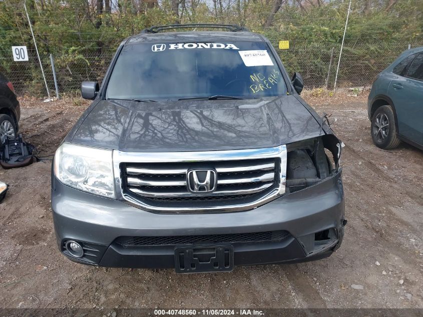 2012 Honda Pilot Ex-L VIN: 5FNYF4H50CB034275 Lot: 40748560