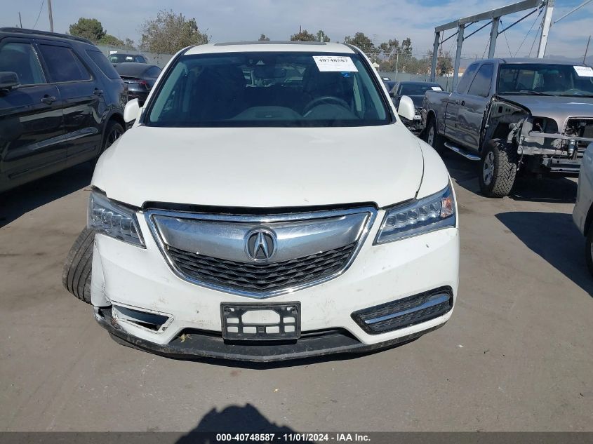 2016 Acura Mdx Technology Acurawatch Plus Packages/Technology Package VIN: 5FRYD4H44GB040100 Lot: 40748587