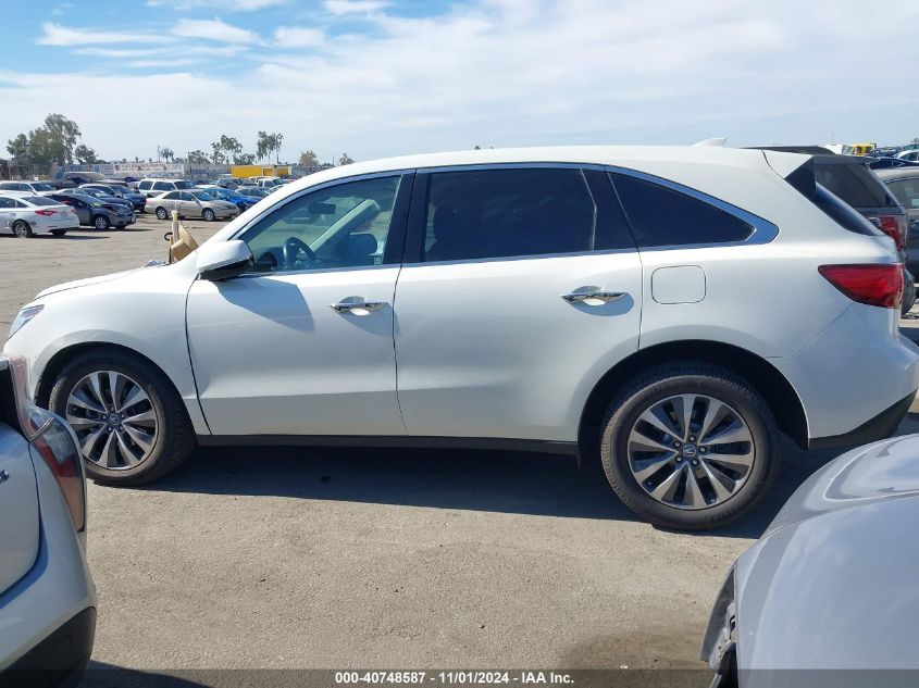 2016 Acura Mdx Technology Acurawatch Plus Packages/Technology Package VIN: 5FRYD4H44GB040100 Lot: 40748587