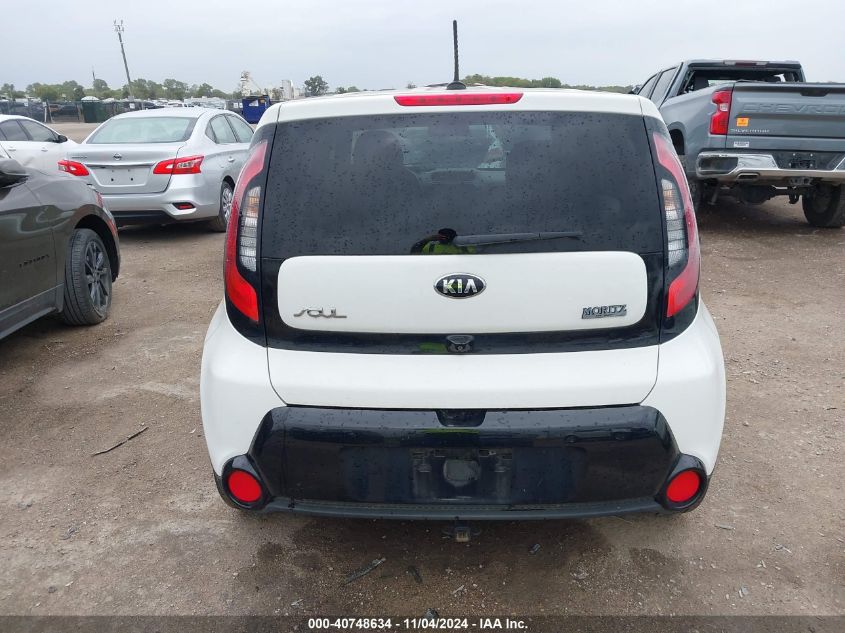 2016 Kia Soul + VIN: KNDJP3A50G7856136 Lot: 40748634