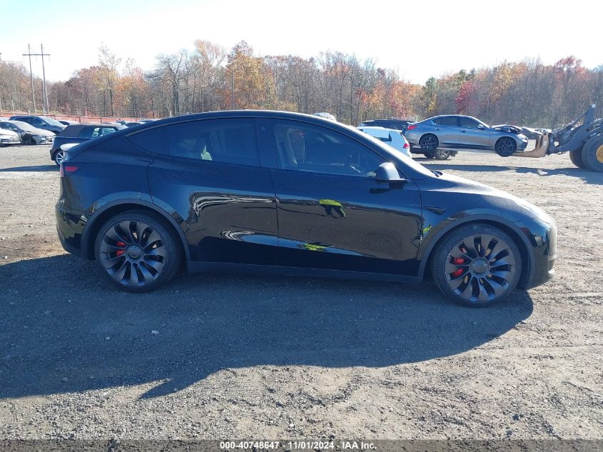 2021 Tesla Model Y Performance Dual Motor All-Wheel Drive VIN: 5YJYGDEF0MF215890 Lot: 40748647