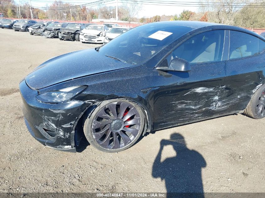 2021 Tesla Model Y Performance Dual Motor All-Wheel Drive VIN: 5YJYGDEF0MF215890 Lot: 40748647