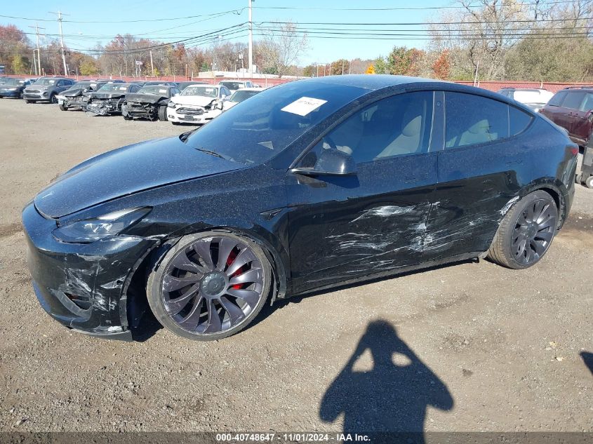 2021 Tesla Model Y Performance Dual Motor All-Wheel Drive VIN: 5YJYGDEF0MF215890 Lot: 40748647