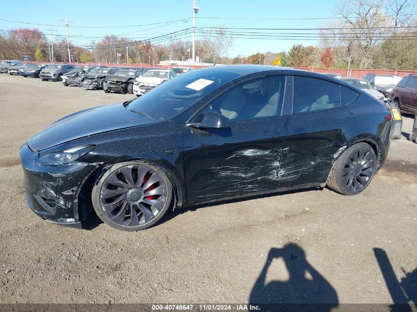 2021 Tesla Model Y Performance Dual Motor All-Wheel Drive VIN: 5YJYGDEF0MF215890 Lot: 40748647