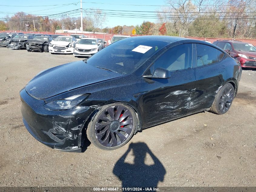 2021 Tesla Model Y Performance Dual Motor All-Wheel Drive VIN: 5YJYGDEF0MF215890 Lot: 40748647