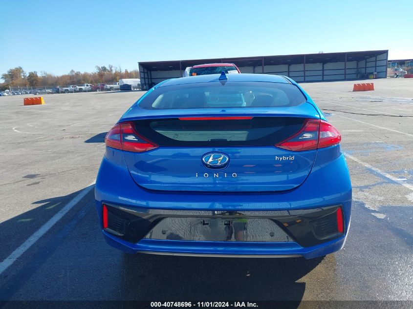 2018 Hyundai Ioniq Hybrid Limited VIN: KMHC05LC7JU091760 Lot: 40748696