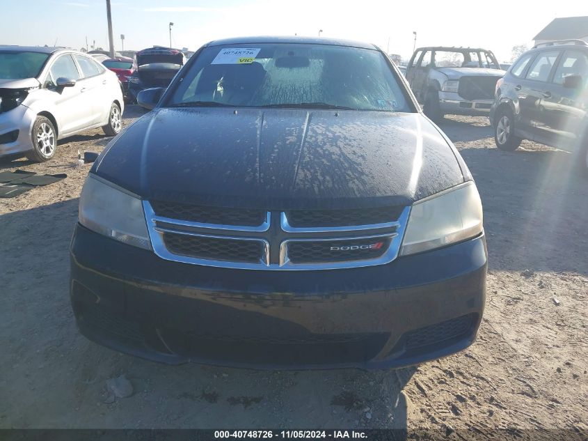 2012 Dodge Avenger Se VIN: 1C3CDZAB0CN232440 Lot: 40748726