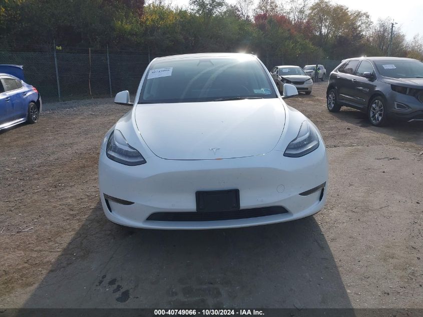 2021 Tesla Model Y Long Range Dual Motor All-Wheel Drive VIN: 5YJYGDEE7MF208748 Lot: 40749066