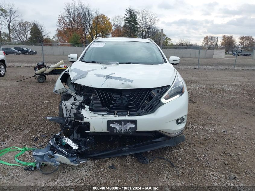 2018 Nissan Murano Platinum/S/Sl/Sv VIN: 5N1AZ2MH6JN133934 Lot: 40749090