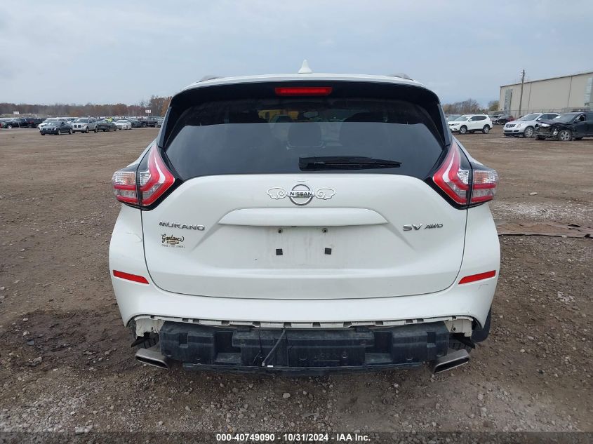 2018 Nissan Murano Platinum/S/Sl/Sv VIN: 5N1AZ2MH6JN133934 Lot: 40749090