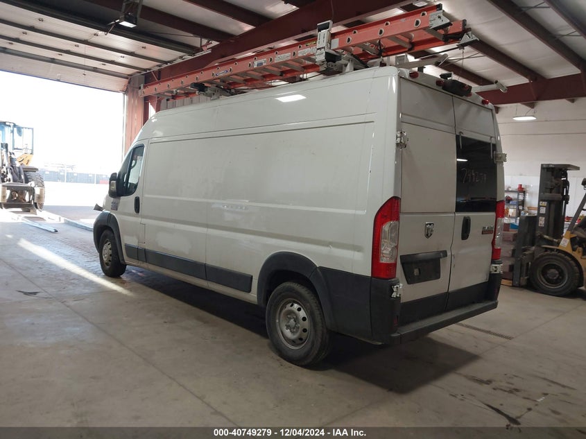 Vin: 3c6lrvdg2me522835, lot: 41238709, ram promaster 2500 high roof 159 wb 20213