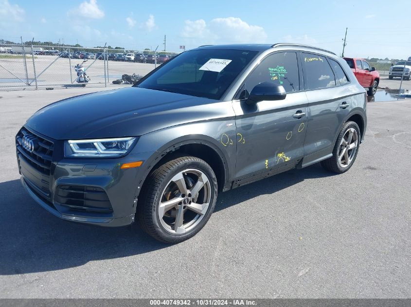 2020 Audi Q5 Titanium Premium Plus 45 Tfsi Quattro S Tronic VIN: WA1ENAFYXL2096037 Lot: 40749342