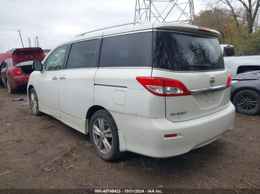 2014 Nissan Quest Sl VIN: JN8AE2KP6E9105483 Lot: 40749423