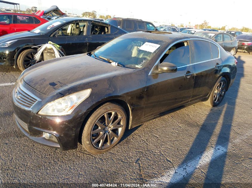 VIN JN1CV6AR2DM354327 2013 Infiniti G37X no.2