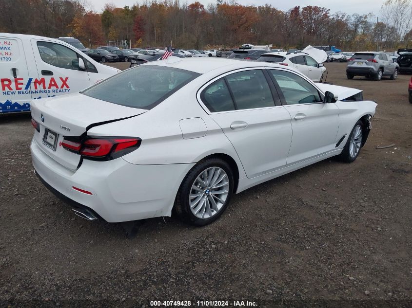 VIN WBA73BJ0XMWX12614 2021 BMW 5 Series, 540I Xdrive no.4