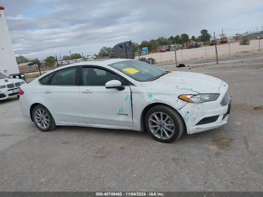 2017 Ford Fusion Hybrid Se VIN: 3FA6P0LU1HR182796 Lot: 40749485