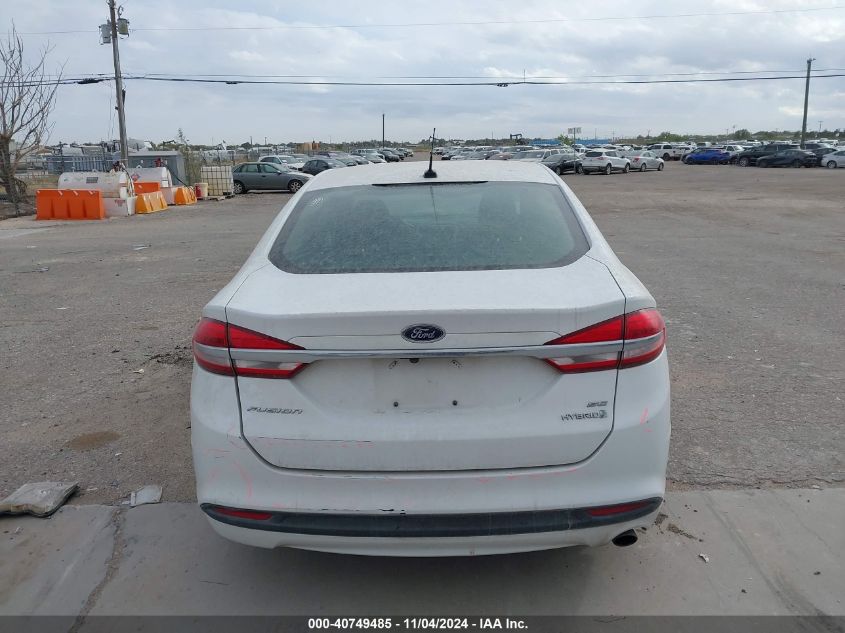 2017 Ford Fusion Hybrid Se VIN: 3FA6P0LU1HR182796 Lot: 40749485