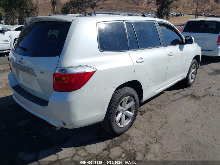 2008 Toyota Highlander VIN: JTEDS41A982018843 Lot: 40749539