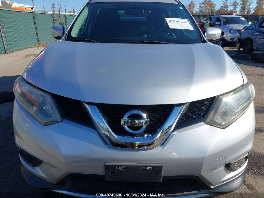 2015 Nissan Rogue Sv VIN: KNMAT2MV4FP520490 Lot: 40749636