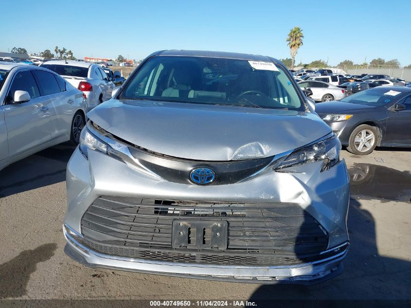 2021 Toyota Sienna Xle VIN: 5TDYRKEC2MS065510 Lot: 40749650