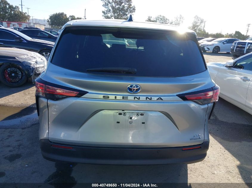 2021 Toyota Sienna Xle VIN: 5TDYRKEC2MS065510 Lot: 40749650