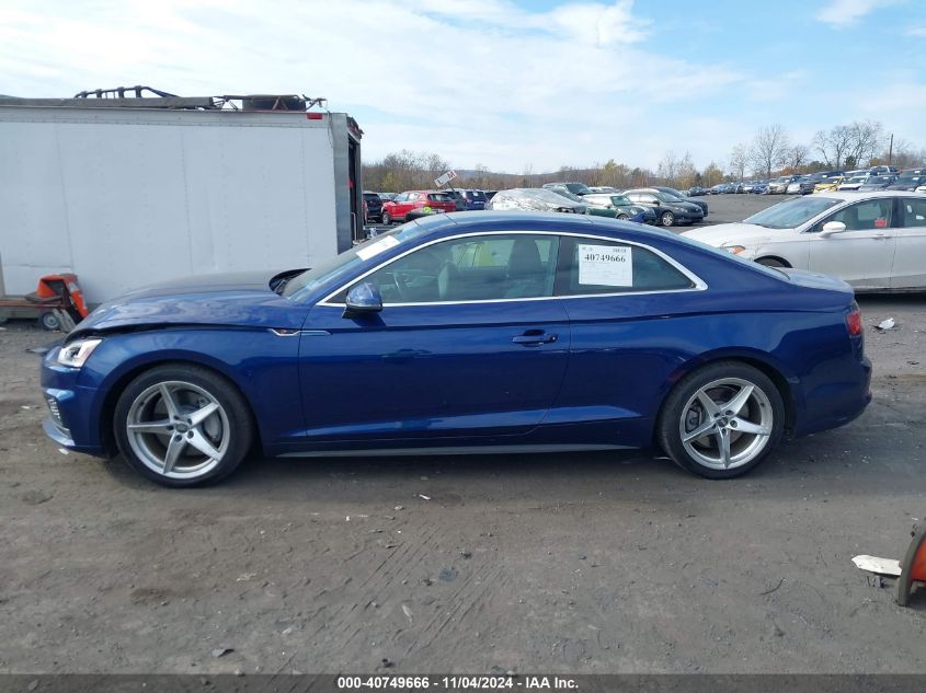 2018 Audi A5 2.0T Premium VIN: WAUTNAF51JA039812 Lot: 40749666