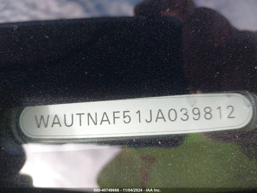 2018 AUDI A5 2.0T PREMIUM - WAUTNAF51JA039812