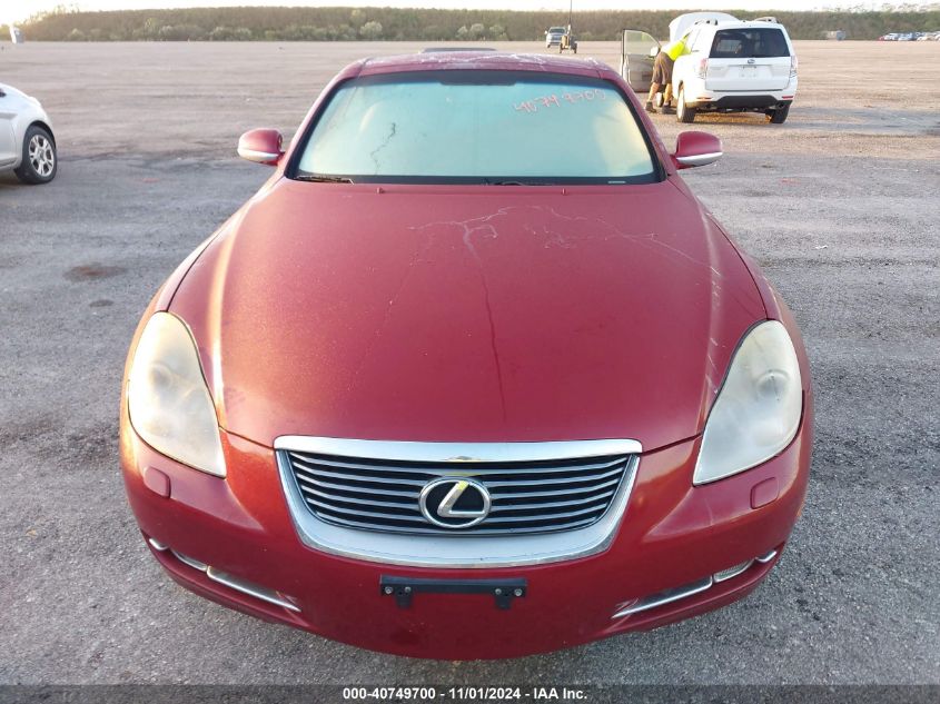 2006 Lexus Sc 430 VIN: JTHFN48YX69008638 Lot: 40749700