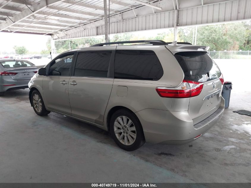 2015 Toyota Sienna Limited Premium 7 Passenger VIN: 5TDYK3DC1FS537016 Lot: 40749719