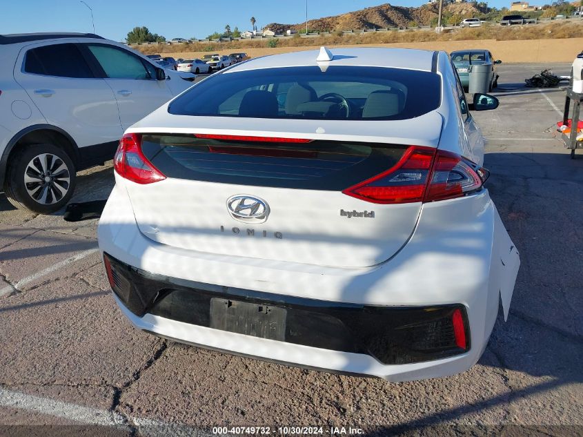 2018 Hyundai Ioniq Hybrid Sel VIN: KMHC75LC9JU100065 Lot: 40749732