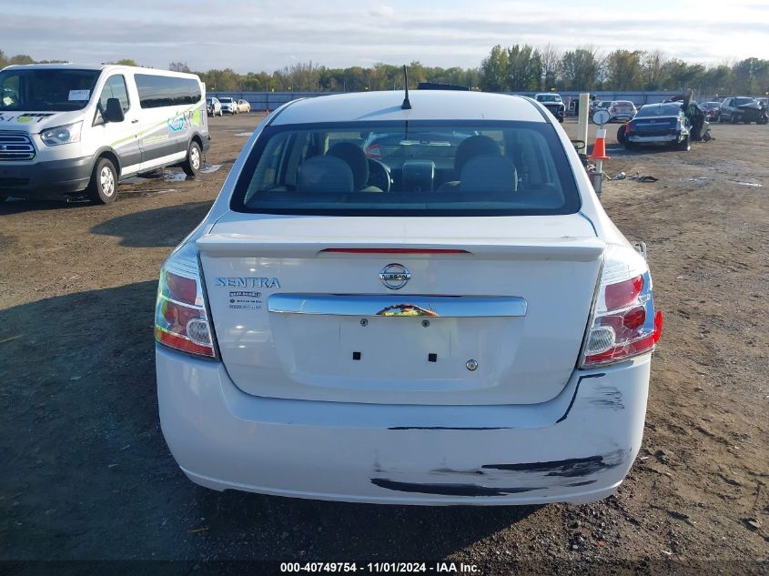 2012 Nissan Sentra 2.0 S VIN: 3N1AB6AP1CL655369 Lot: 40749754