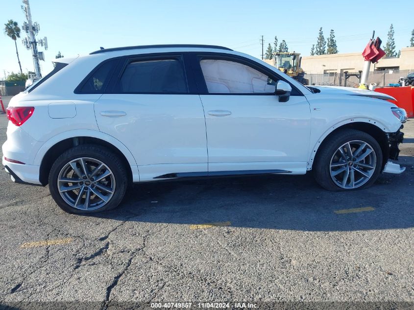 2023 Audi Q3 Premium 45 Tfsi S Line Quattro Tiptronic VIN: WA1DECF32P1103327 Lot: 40749857