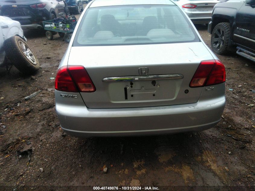 2002 Honda Civic Lx VIN: 1HGES16532L030038 Lot: 40749876