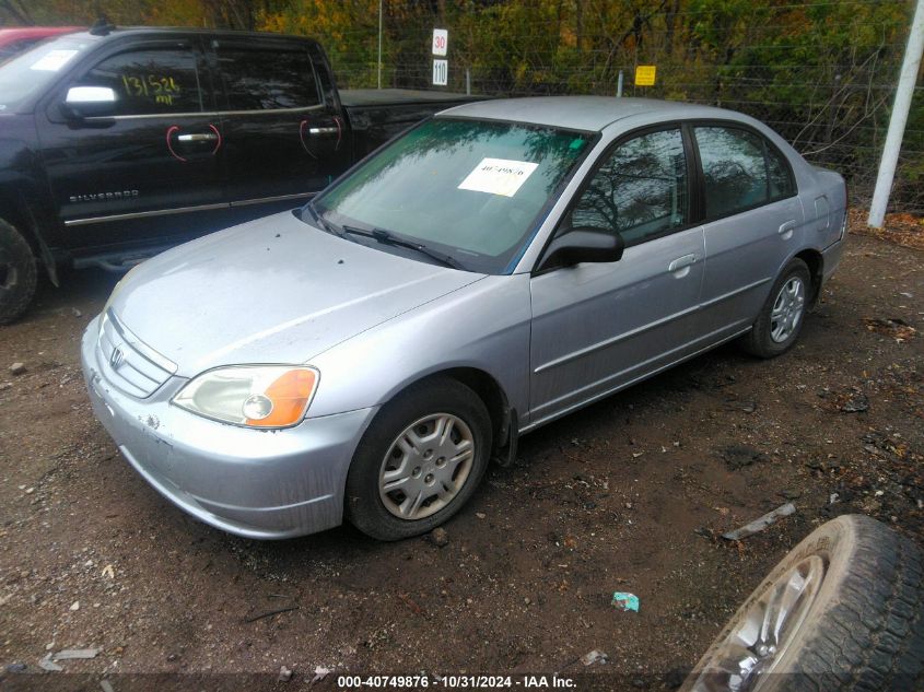 2002 Honda Civic Lx VIN: 1HGES16532L030038 Lot: 40749876