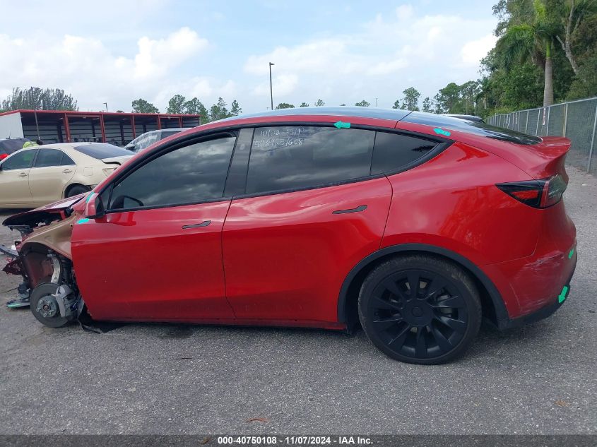 2023 Tesla Model Y Awd/Long Range Dual Motor All-Wheel Drive VIN: 7SAYGDEE1PA146297 Lot: 40750108