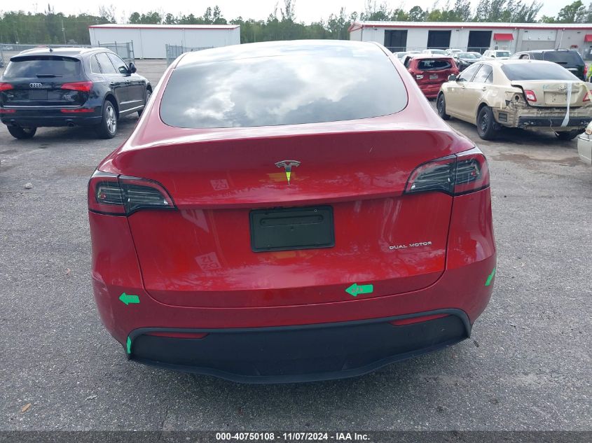 2023 Tesla Model Y Awd/Long Range Dual Motor All-Wheel Drive VIN: 7SAYGDEE1PA146297 Lot: 40750108