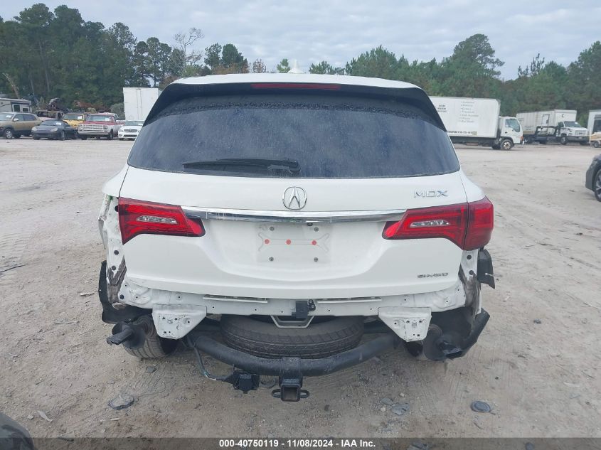 2017 Acura Mdx Technology Package VIN: 5FRYD4H52HB018493 Lot: 40750119