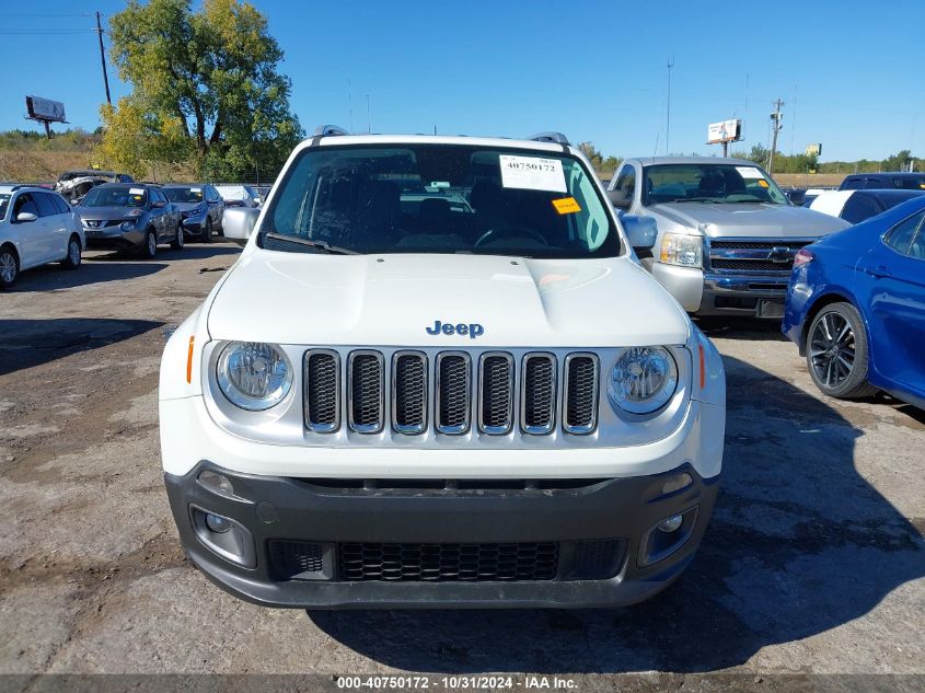 2017 Jeep Renegade Limited 4X4 VIN: ZACCJBDB1HPF31683 Lot: 40750172